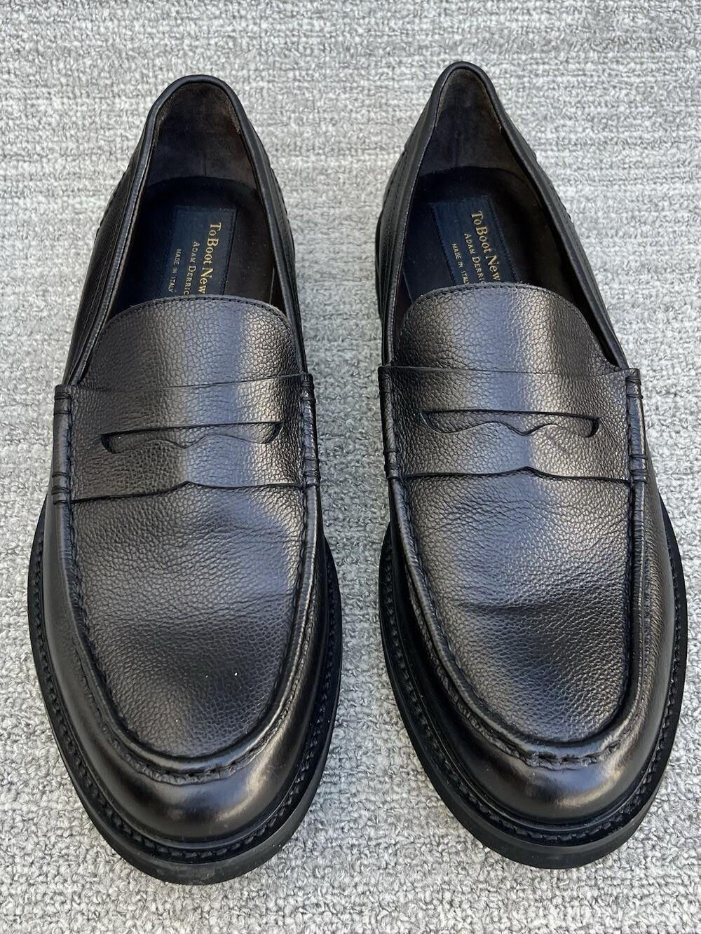 TO BOOT NEW YORK Belfast Lugged Penny Black Leather Loafer Men’s Size 11 US